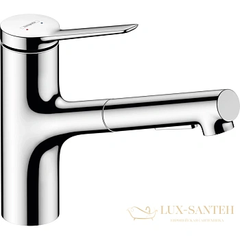 кухонный смеситель hansgrohe zesis m33 74800000 с выдвижным изливом