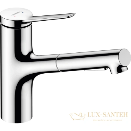 кухонный смеситель hansgrohe zesis m33 74800000 с выдвижным изливом