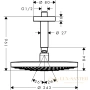 верхний душ hansgrohe raindance select s 240 2jet ecosmart с потолочным подсоединением хром 26469000