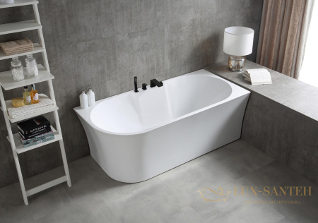 ванна акриловая угловая abber ab9335-1.7 r, белый глянцевый