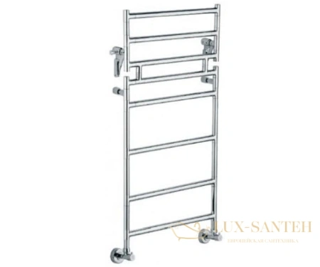 полотенцесушитель водяной margaroli sereno 483-8m с полкой, 4834708snp, никель сатин