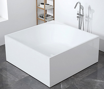 акриловая ванна abber ab9337, цвет белый