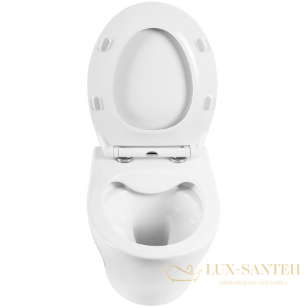 подвесной унитаз belbagno acqua bb340chr/bb2020sc с сиденьем микролифт, белый