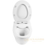 подвесной унитаз belbagno acqua bb340chr/bb2020sc с сиденьем микролифт, белый