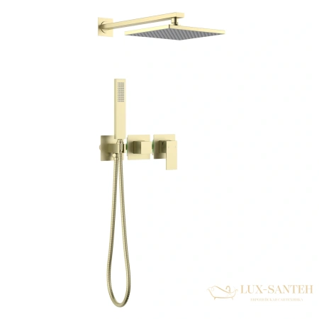 душевая система для душа встраиваемая timo selene sx-2169/17sm, золото матовое