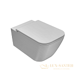 Унитаз подвесной безободковый GLOBO Stone, STS06.BI, 56х36х33h см, с креплениями, белый глянцевый