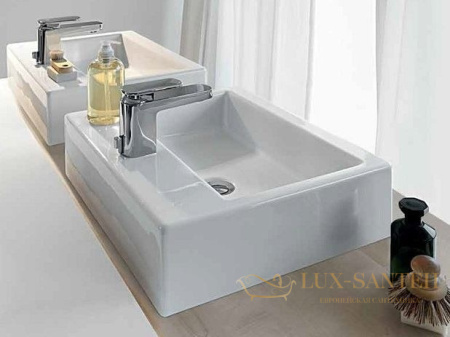 раковина laufen living 8.1143.2.000.104.1 накладная 60 см, белый глянцевый 