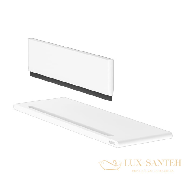 полка для душа со стеклоочистителем keuco aveno 14659510000, с клеевым комплектом, белый матовый