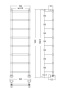 полотенцесушитель водяной margaroli sole 442-8 4424708ob, высота 144 см, ширина 53 см, состаренная бронза