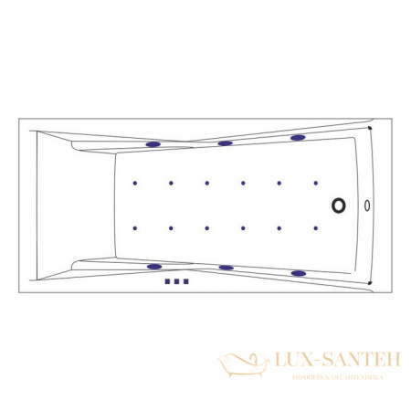 ванна whitecross palace 170x75 "relax", 0104.170075.100.relax.gl, белый