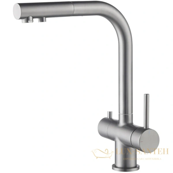 смеситель timo saona 2356/18fl для кухни с подключением к фильтру, черное золото