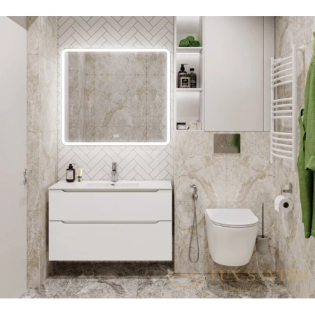 тумба belbagno etna etna-h60-1000-2c-so-bl-p 99,6 см, bianco lucido