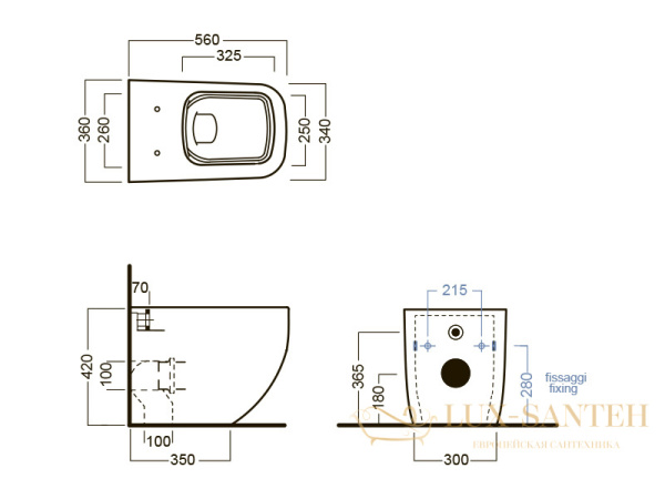 унитаз приставной безободковый hatria next y3ay01, белый глянцевый