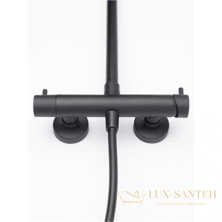 душевая система для душа aquame aqm8001mb, черный матовый