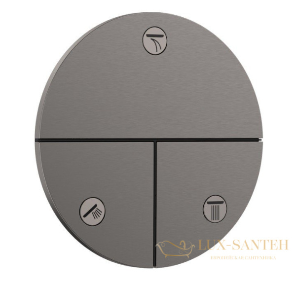 переключатель потоков hansgrohe showerselect comfort s 15558340, на 3 выхода, черный хром шлифованный