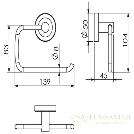 бумагодержатель langberger burano 11043a, хром
