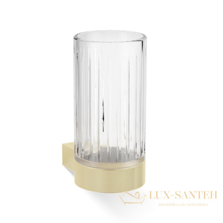 стакан для зубных щеток подвесной decor walther club wmg 0857582, граненое стекло/золото матовое