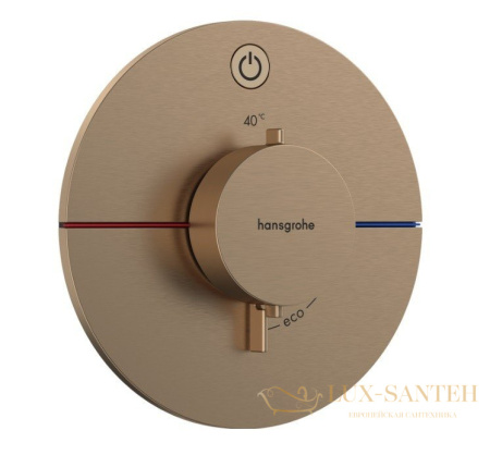 термостат для душа встраиваемый hansgrohe showerselect comfort s, 15553140, бронза шлифованная