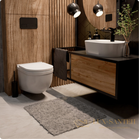 унитаз подвесной безободковый aquame aqm2006, с быстросъемным сиденьем softclose, белый глянцевый