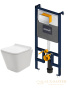 комплект aquame aqm42004cr: инсталляция с клавишей aqm4001cr, унитаз aqm2004 с быстросъемным сиденьем микролифт