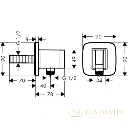 шланговое подключение hansgrohe fixfit porter e 26485000 держатель для душа