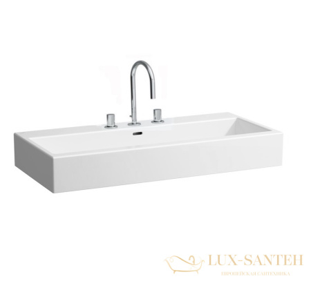 раковина laufen living 8.1843.8.000.108.1 накладная 100 см, белый глянцевый