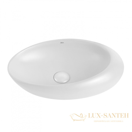 раковина накладная abber bequem ac2107, 49х31 см, белый глянцевый