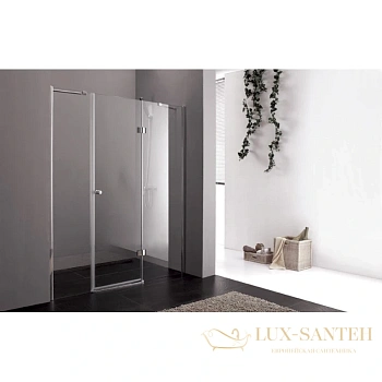 душевая дверь cezares verona-b-13 verona-w-b-13-60+60/60-p-cr-r распашная 180 см, стекло рифленое