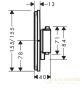 термостат для душа встраиваемый hansgrohe showerselect comfort q, 15588000, хром