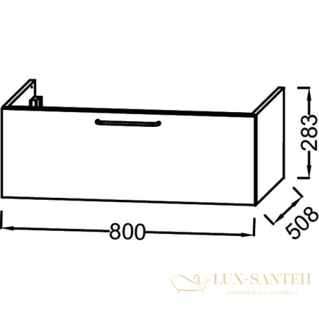 тумба jacob delafon odeon rive gauche eb2515-r8-n14 80 см, серый антрацит