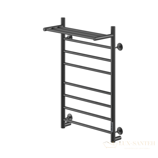 полотенцесушитель электрический кабельный ника way-2 80/50 с полкой ral9005 черный матовый u