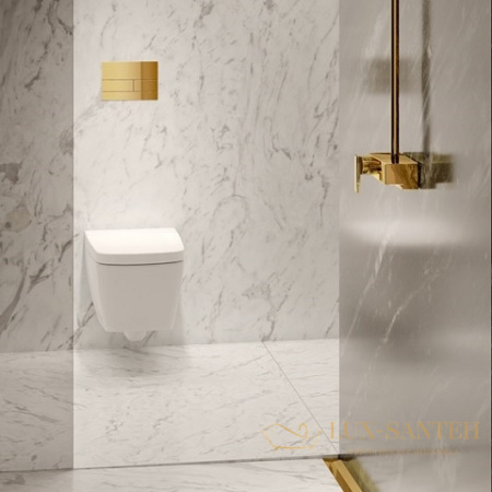 металлическая панель смыва tece tecesquare ll 9240838, pvd сатин, позолоченный