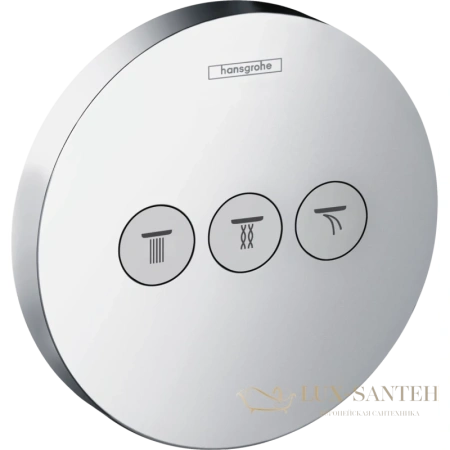 переключатель потоков hansgrohe showerselect s 15745000 для 3 потребителей (внешняя часть)