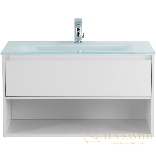 тумба под раковину belbagno kraft kraft-800-1c-so-bo 80 см подвесная, bianco opaco