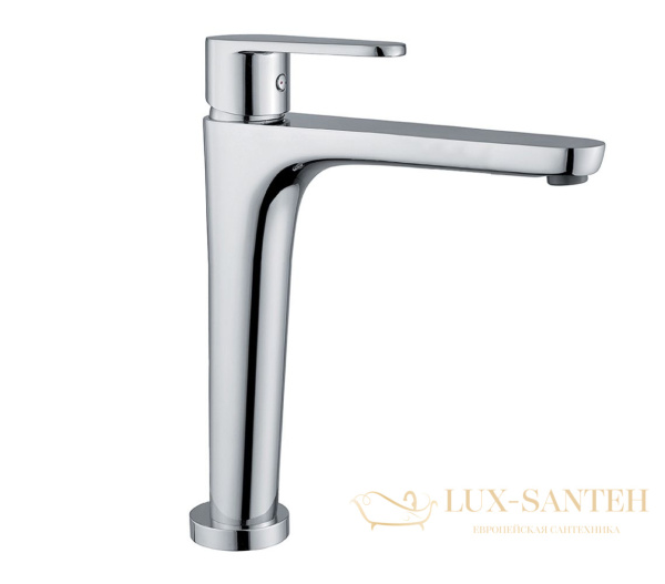 высокий смеситель fiore kera 88cr5514 для раковины с донным клапаном click-clack, хром