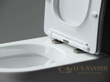 унитаз подвесной ceramica nova metropol cn4002, безободковый, с сиденьем микролифт, белый