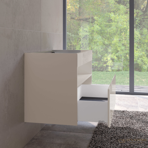 тумба под умывальник keuco stageline, 32872180000, 1000x625x490 мм, к/ф: кашемир (ламинир. матовый)/кашемир глянцевый (стекло)