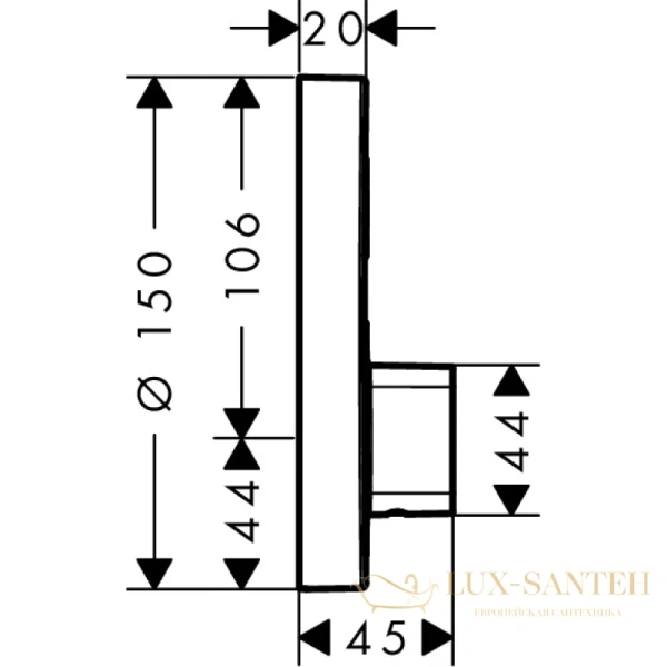 смеситель для душа hansgrohe showerselect s 15747000