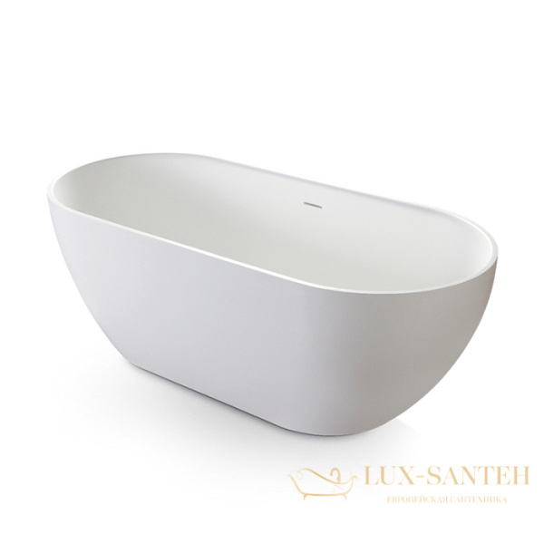 ванна свободностоящая gruppo treesse clivia, v447bo, 170x80x60h, материал solid, в комплекте со сливом переливом, белый матовый