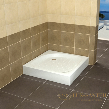 акриловый поддон rgw acrylic 16180199-21 для душа lux/tn 90x90, белый