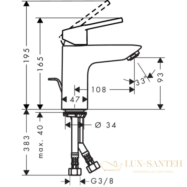смеситель для раковины hansgrohe logis loop 71151000