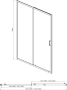 душевая дверь aquatek aq ari ra 12020bl двухэлементная, раздвижная 1200x2000 профиль черный, стекло прозрачное