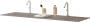 двойная раковина-столешница из стекла jacob delafon sherwood eb1832ru-de5 140 см, матовый базальт