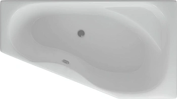 акриловая ванна aquatek медея 170х95 см med180-0000038 правая, без гидромассажа, с фронтальным экраном (вклеенный каркас)