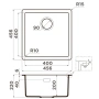 кухонная мойка omoikiri yamakawa 45-integra-gb 4997251 artceramic, графит