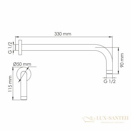 душевая система встраиваемая для душа 250 мм wasserkraft asphe  a7751.338.329, розовое золото