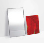 зеркало colombo design gallery b2061 50x90 см со светильником в металлической раме, нержавеющая сталь полированная