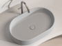 умывальник чаша накладная овальная серый матовый, ceramica nova element 600*385*122мм cn6048msg