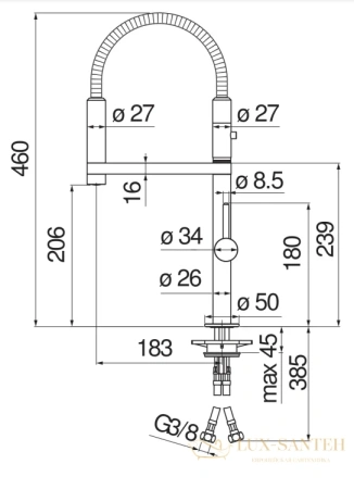 смеситель для кухни nobili move, mv92300/50cr chrome, цвет хром