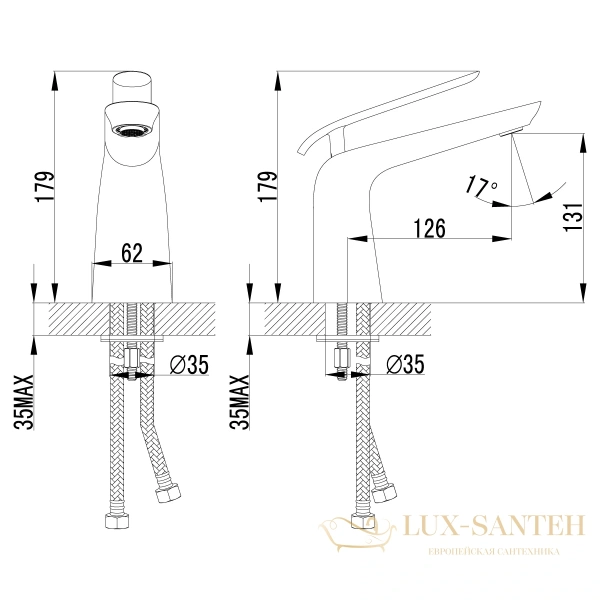 смеситель для раковины lemark melange lm4906cw